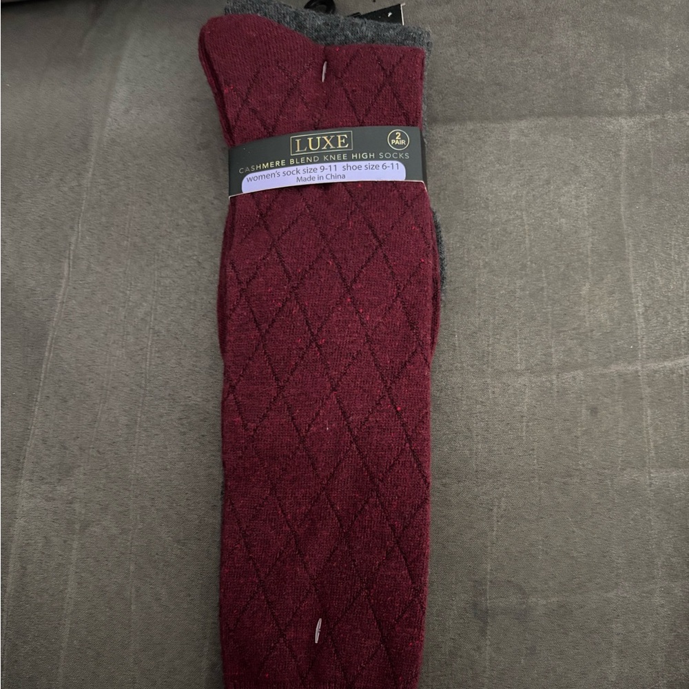 COPY - Luxe cashmere blend knee high socks